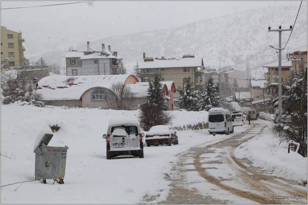 Konya’nın karla kaplı ilçesinden kartpostallık kareler 38